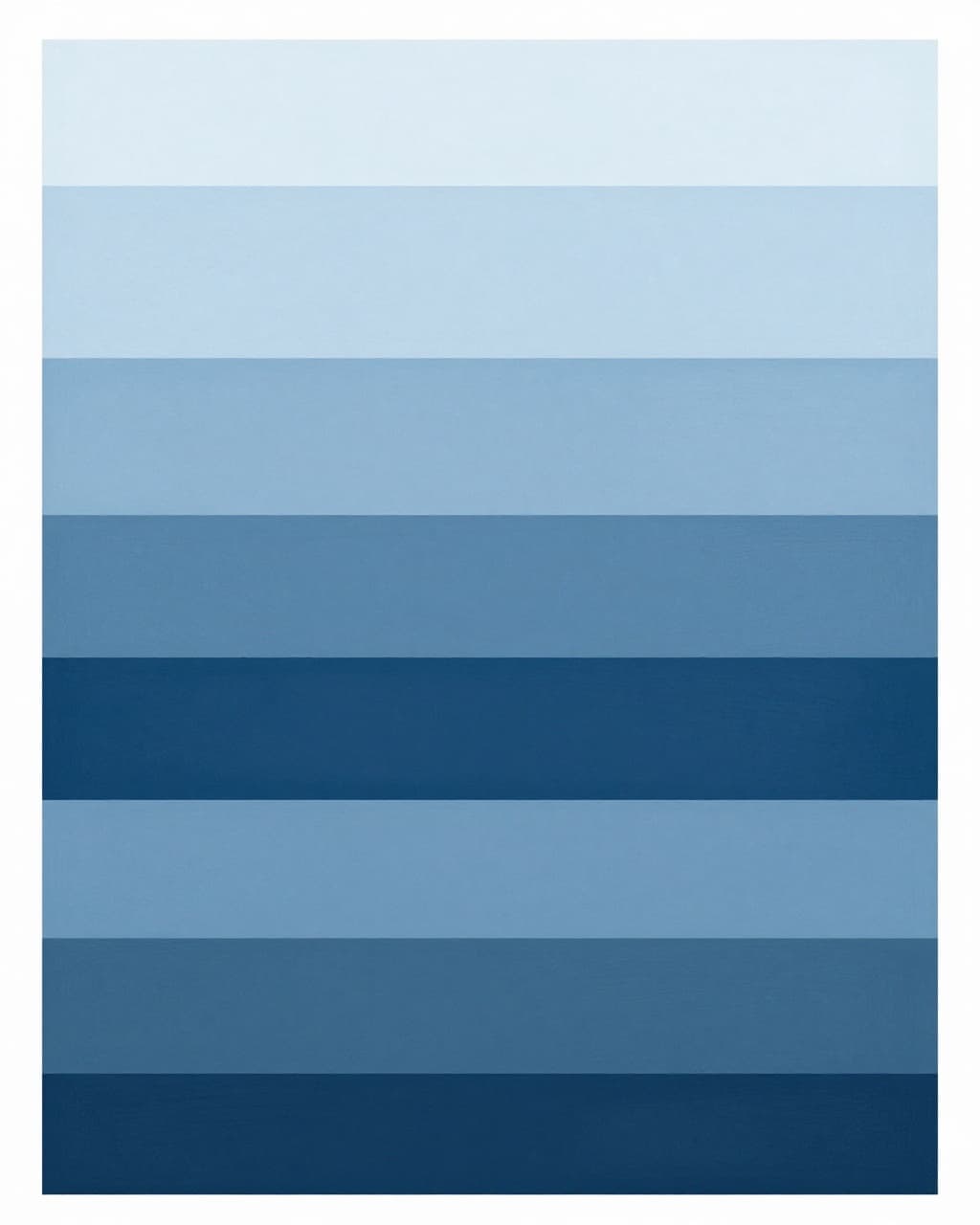 Vertical stack of blue tones from light sky tint to medium and dark ocean depths, rendered in graphite sketch style with subtle shading transitions on a clean white background.